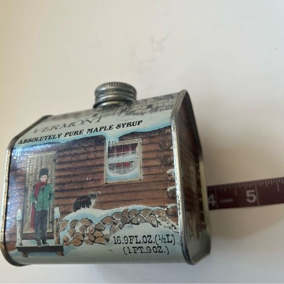 Vintage Vermont Maple Syrup Log House New England Container Company 1984 - Picture 8 of 9